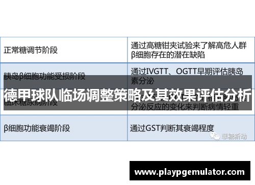 德甲球队临场调整策略及其效果评估分析